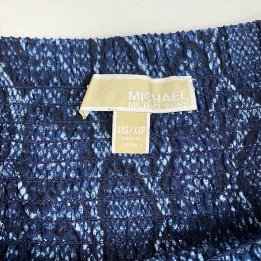 Michael Kors Smocked Python-Print Tiered Skirt Xxs - image 3